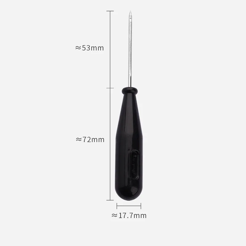 1pc Perforation Sewing Awl Plastic Handle Round Hole Diy Craft Tool For Handmade Fabric Leather Punching Shoe Repair Cone Needle