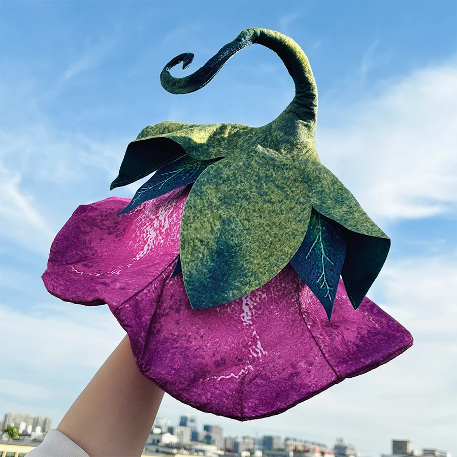 Decorative Hat Cute Cosplay Flower Hat Witch Hat Hair Felt Hat Party Stage Props Wizard Hat Halloween Decoration Party Hat