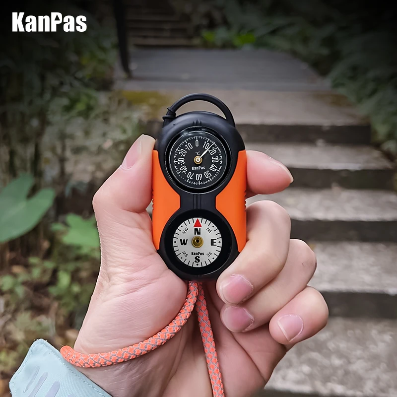 KANPAS Thermometer Compass Kit /Quality Thermohygrometer Kit / for Outdoor, Camping,Hiking,Trekking,hunting,LiveSaving,Survival