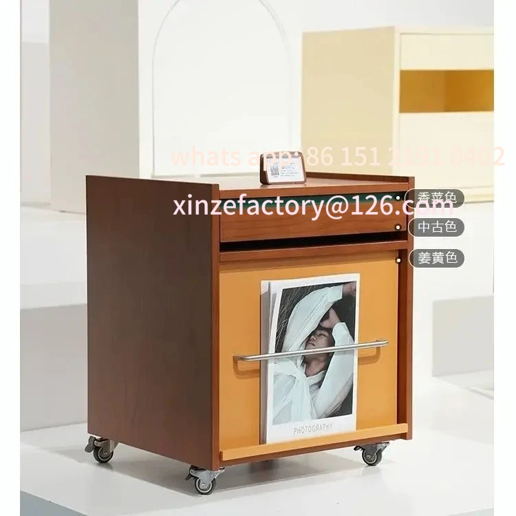 

Customizable Retro Movable Nightstand: Minimalist Solid Wood Bedside Cabinet for Compact Bedrooms​