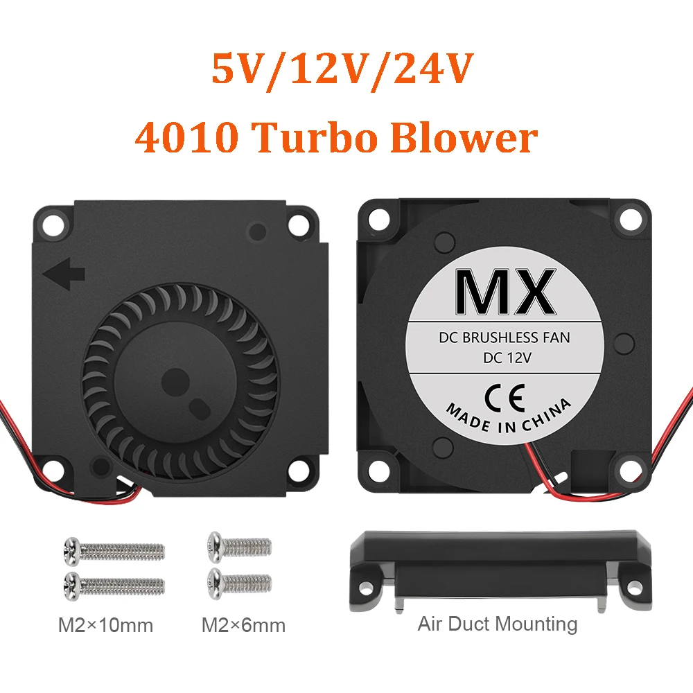 DC 5V 12V 24V 3D Printer Parts 4010 Turbo Blower Cooling Fan Turbo Radial Fans Exhaust Fan For Ender 3 Ender 5 CR10 Computer CPU