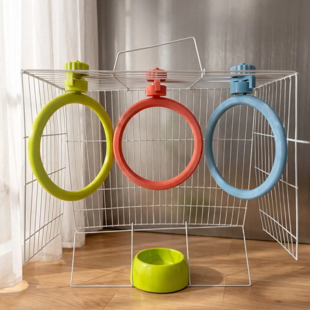 Round Rotary Bird Perch Comfortable Grip Quiet Rotating Bird Stand Easy Assemble Detachable Birds Grinding Perch Holder Parrots