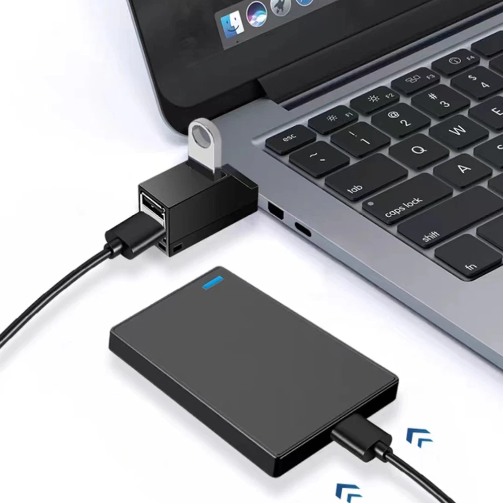 Direct-plug Portable Multi-interface HUB Splitter USB3.0 High-speed Hub 3-port Expansion Laptop U Disk Card Reader Accessories