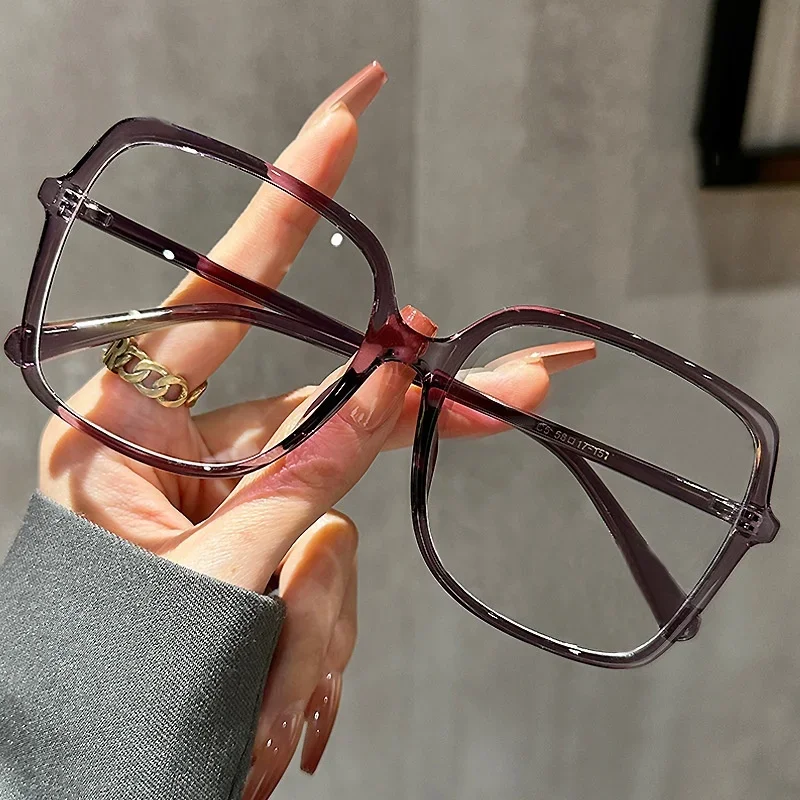 Far Sight Goggle Luxury Trend Eye Protection Myopia Glasses Retro Square Frame Eyeglasses Trend of Ultra-light Ladies Frame