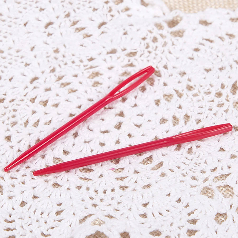 

40pcs Plastic Large Eye Sewing Needles Safety Weaving Tools for Crochet Darning Sewing Handmade Crafts (Blunt Needle Head,