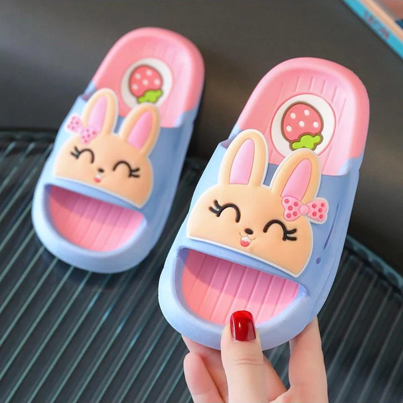 Children\'s slippers summer women\'s cute home decor parent-child male dinosaur princess indoor bathroom anti slip soft sole