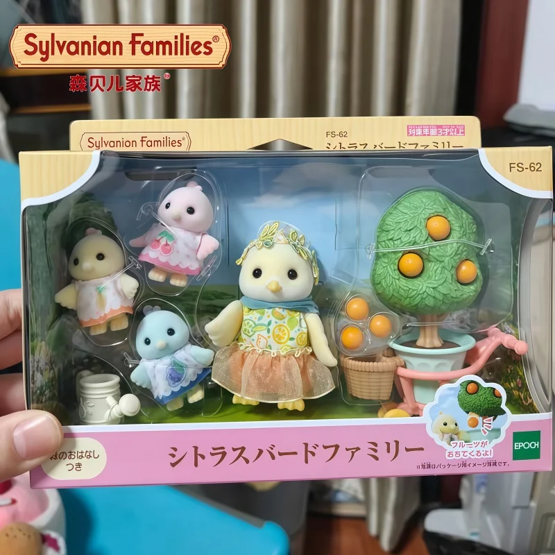 

In Stock Sylvanian Families Blind Aceessories Figures Citrus Bird Family Toys For Boy Original Children'S Kitchens Girl Toys