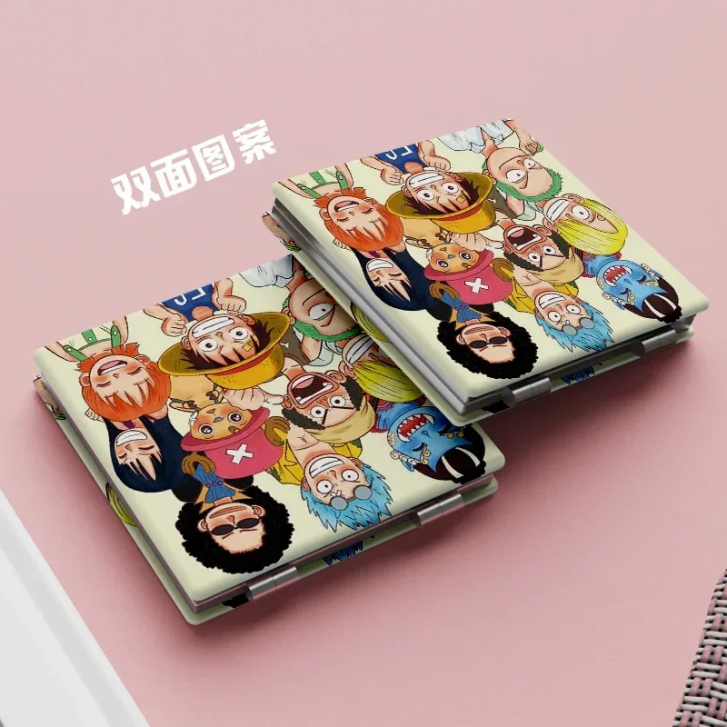 Anime Portable Makeup Mirror Luffy Cartoon Tony Tony Chopper Student Folding Mirror Magnifying Gift