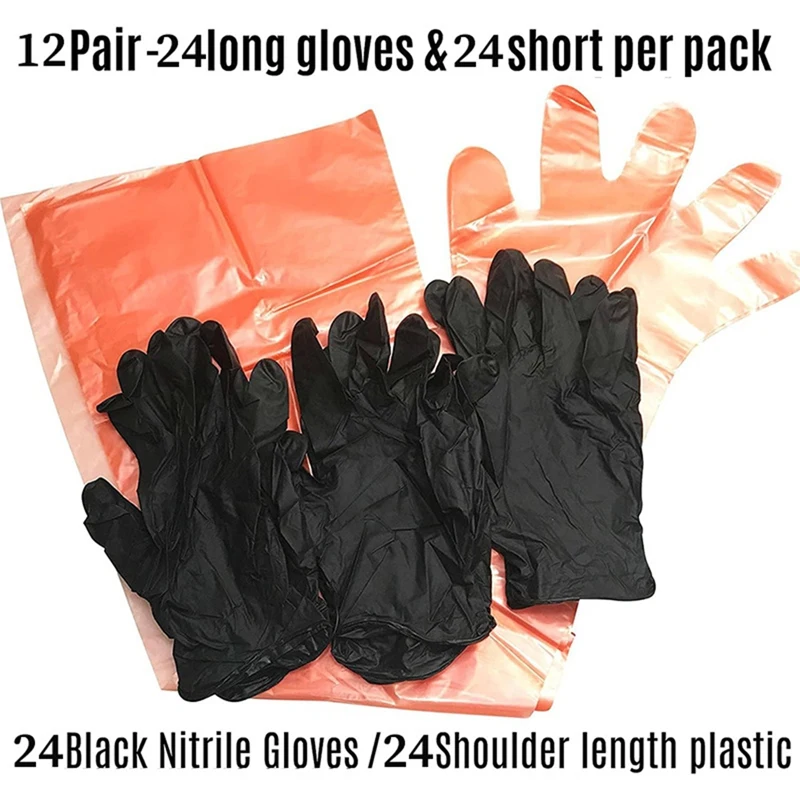 Deer Gutting Gloves For Hunt - Field Dressing Gloves With Long And Short Gut Glove Combo Pack Gloves For Outdoor