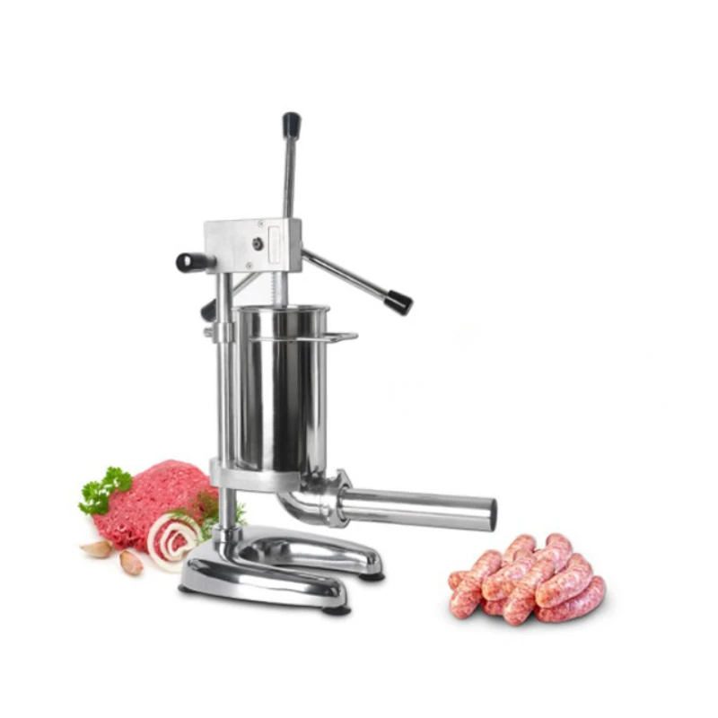 Vertical Sausage Stuffers Stainless Steel Meat Filling Machine With 4 Funnels Food Processors Household