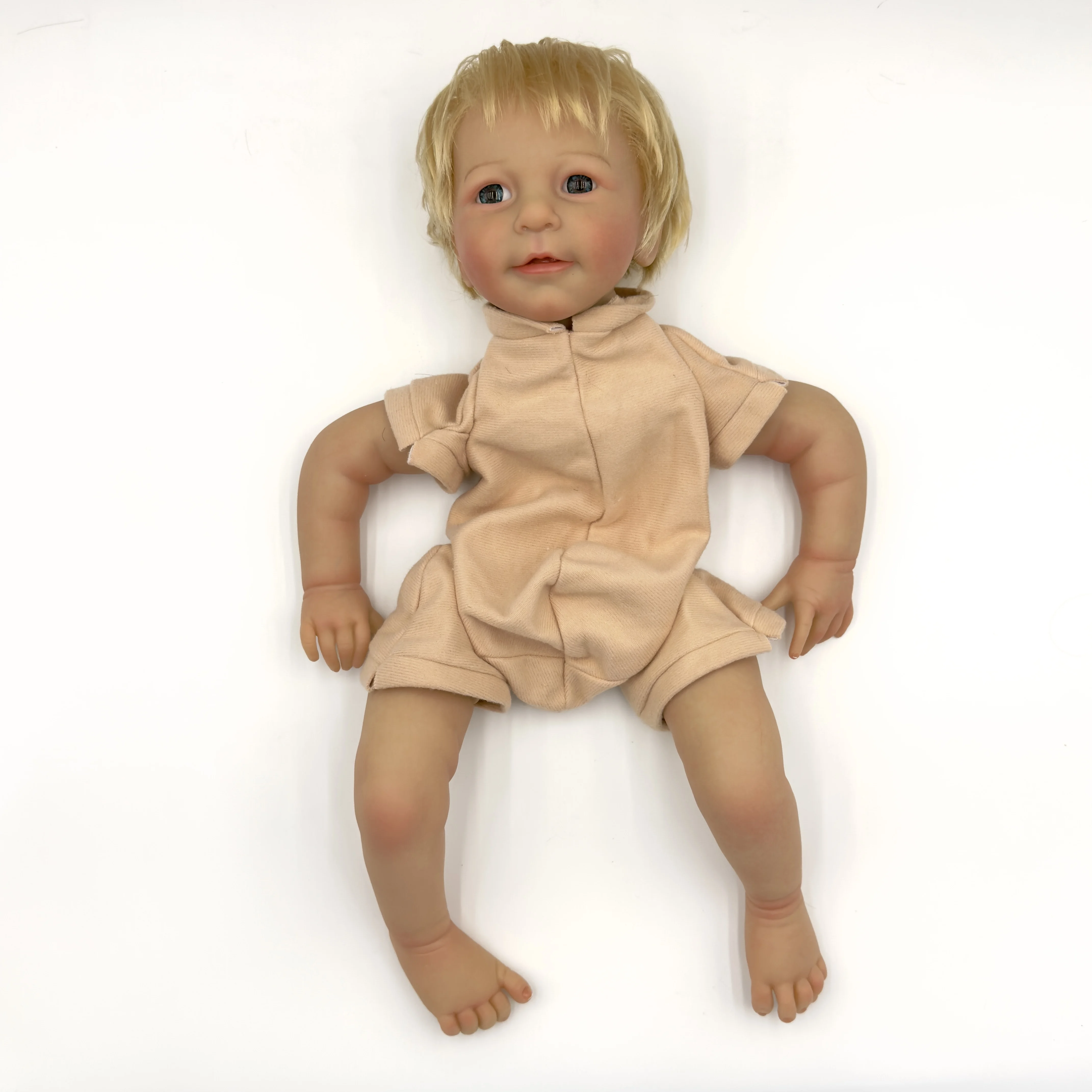 NPK 16inch Already Painted Doll Kit Lisa come with Cloth Body Lifelike Reborn Baby DIY Toy