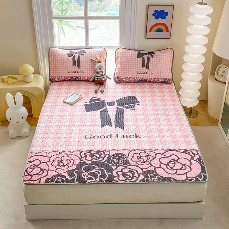 

2025 new cool silk large version positioning digital printing latex mat three-piece set cool and comfortable