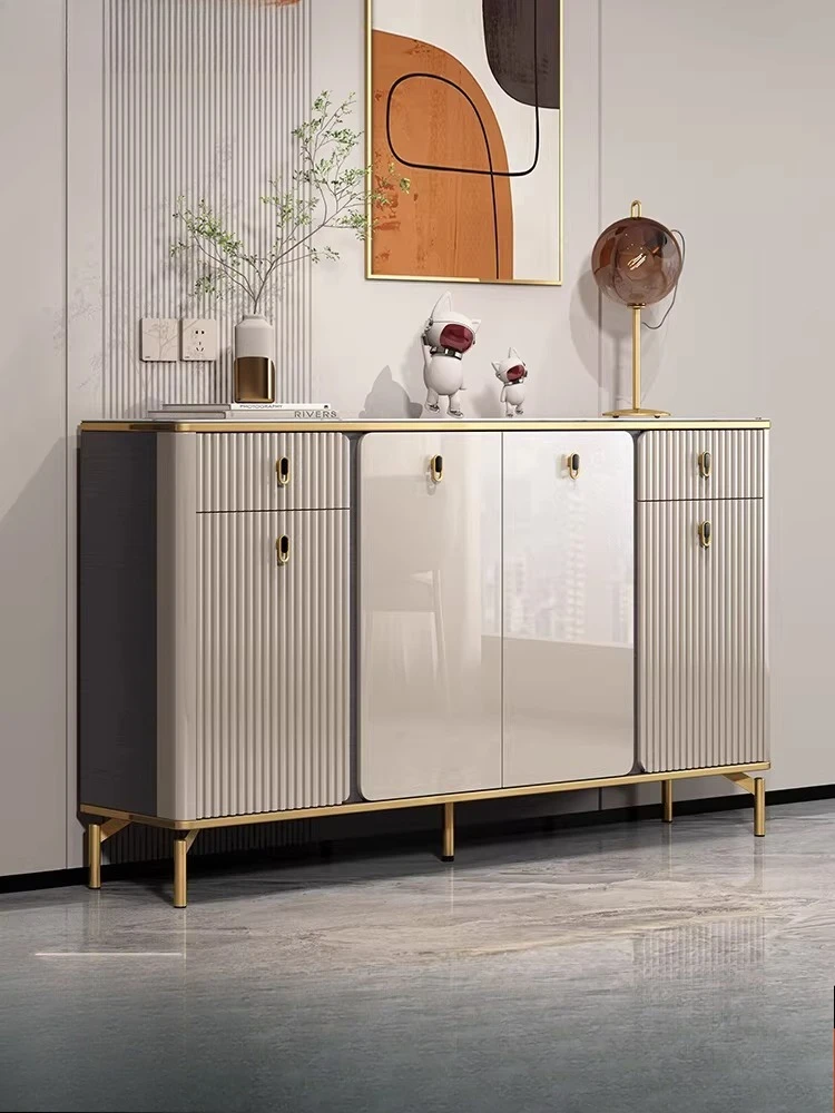 shoe cabinet is simple and modern at the door of the home, and the new Italian-style rock slab storage entrance cabinet