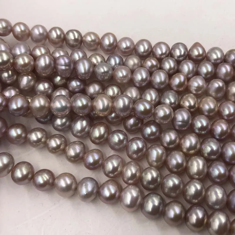 ELEISPL 10XStrands 6-7mm Natural Purple Freshwater Cultured Pearl Loose Beads Strings  #22010340