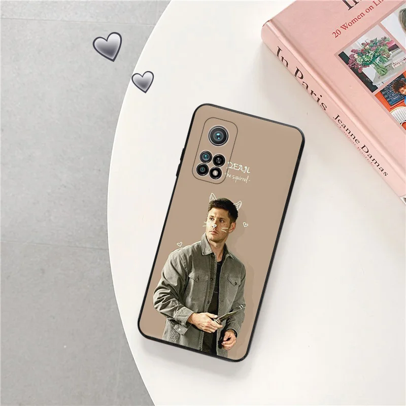 Black Matte Phone Case For Redmi 10A 12C 9A 9I Note 9 10 Lite 10S 9S 11S 11 Pro Xiaomi 9T Supernatural Jensen Ackles Soft Cover