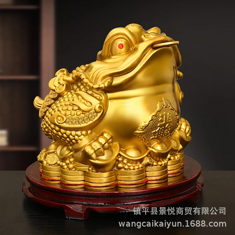 Bronze Ornament Pure Copper Daily Progression Golden Ingot Seven-Star Three-Legged Toad Home Gift Shop Mas