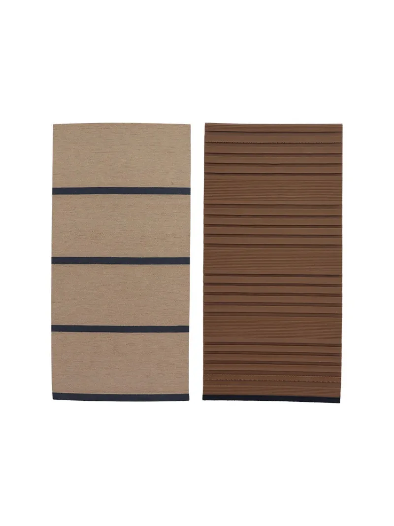 Cross-border yacht  imitation teak floor mat plastic waterproof wear-resistant non-slip mat RV renovation deck decorative floor