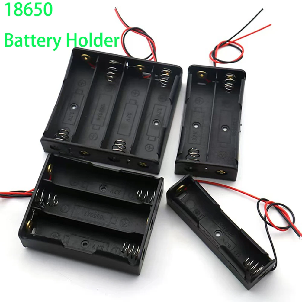 18650 Parallel 1/2/3/4/18650 Battery Holder 18650 Storage Box Case 18650 Parallel Battery Box 3.7V