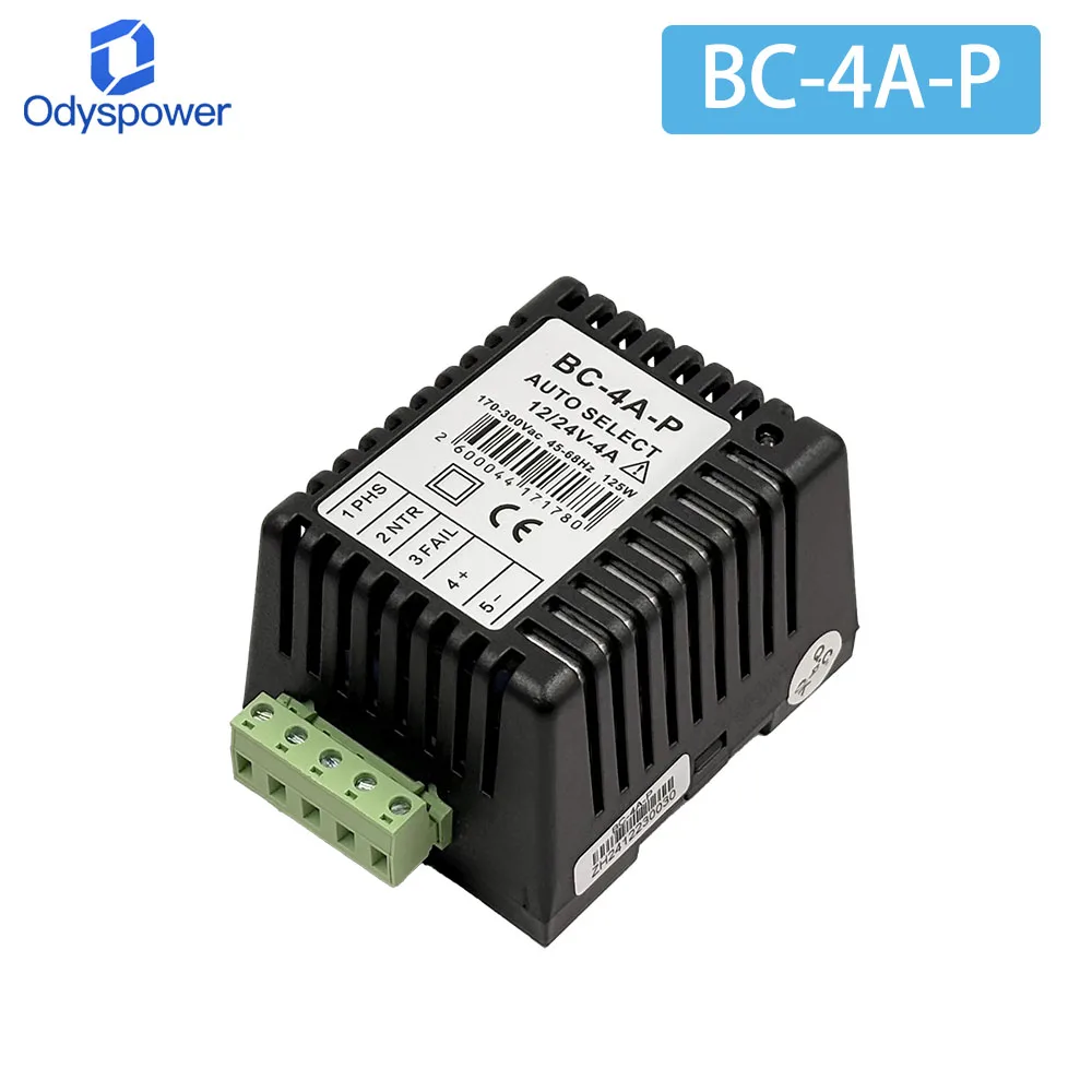 2026 BC-4A-P 4A 12V 24V Generator Battery Float Charger High Efficiency Battery Charger Auto Select 4 Amp 45-68HZ Genset Parts