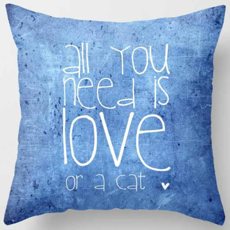 All You Need Is Love Different Background  Color Pillow Cases Short Velvet High Quality Square Thick Pillow Case Covers