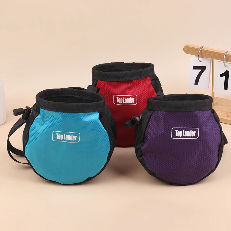 

Rock Climbing Chalk Bag With Adjustable Waist Belt And Drawstring Pocket For Fitness Gym Weight Lifting Hunting Bouldering