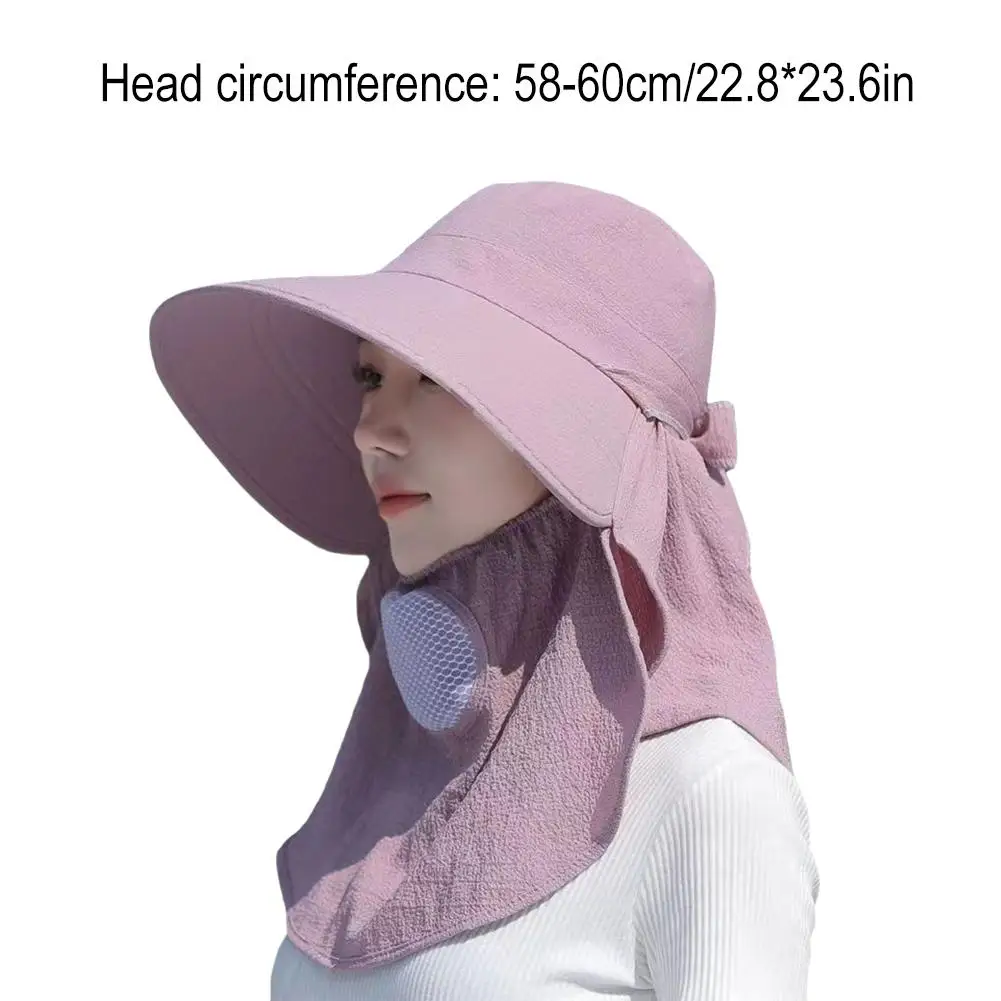 ฤดูร้อนแห้งเร็ว UV ป้องกันหมวกชาวประมงตกปลากลางแจ้งขี่จักรยานที่ถอดออกได้ผู้ชาย Visor หมวกผู้หญิงหมวก Face คอฝาครอบ