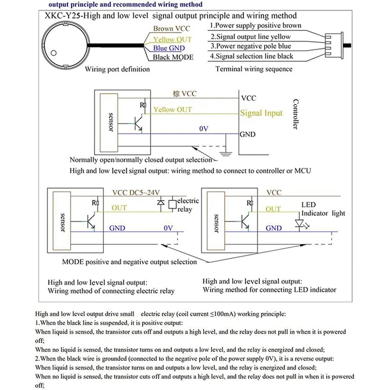 AA63 HOT XKC Y25 T12V Liquid Level Sensor Switch Detector Water Non Contact Manufacturer Induction Stick Type Durable XKC-Y25-V
