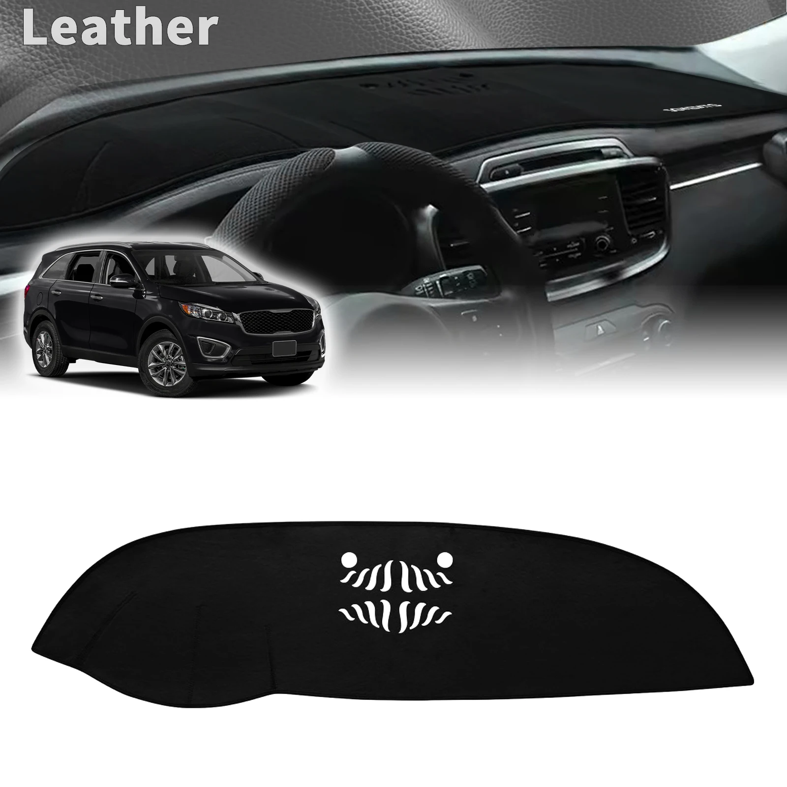 for Kia Sorento 2020 2019 2018 2017 2016 2015 Car Dashboard Cover Dashmat Non‑Slip Protective Dash Mat Pad Auto Accessories