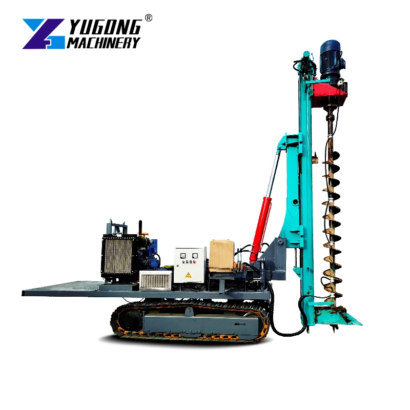 Solar Photovoltaic Ground Screw Pile Driver Hydraulic Drilling And Piling Machine