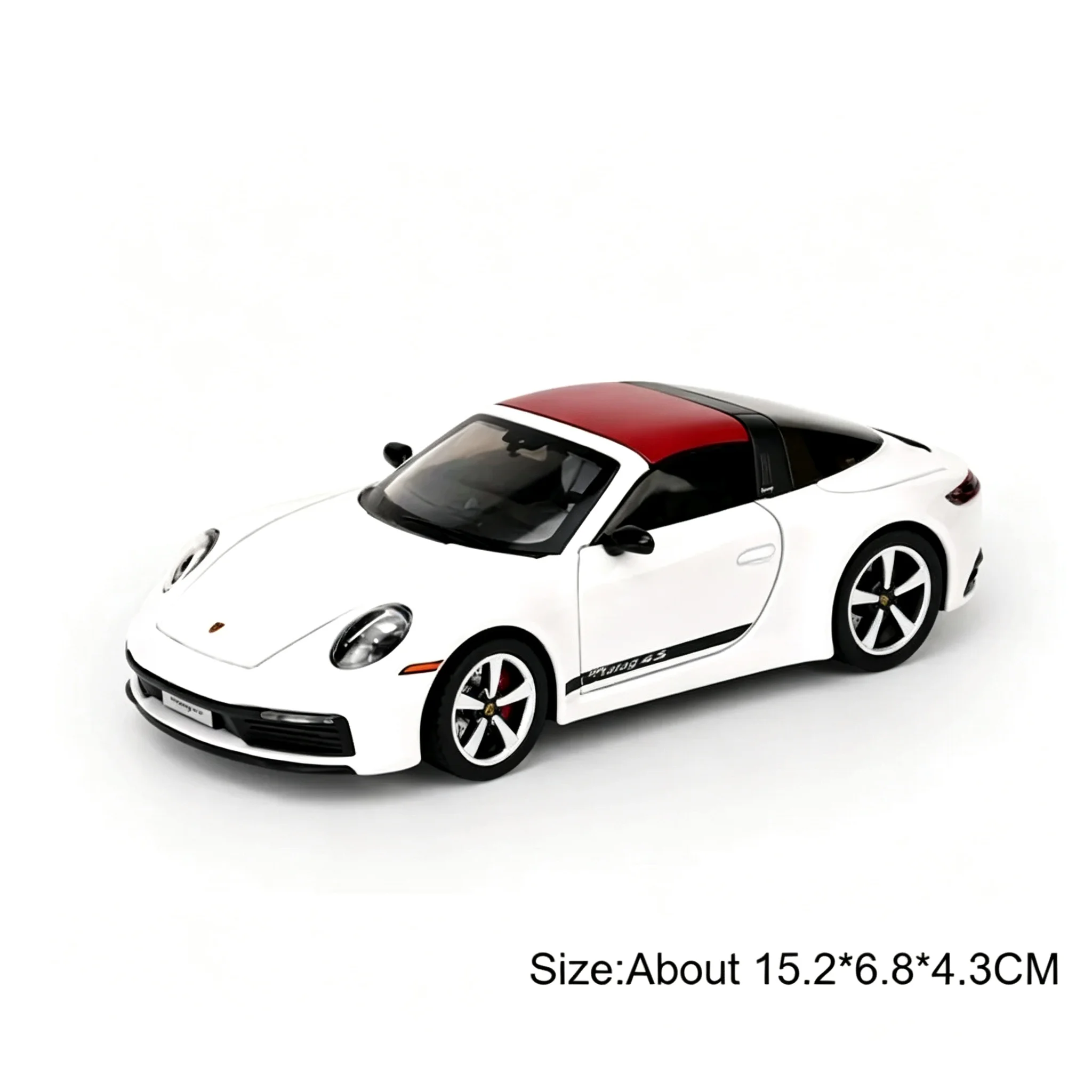 1:32 911 Targa Martini Supercar Model Toy Alloy Diecast Doors Opened Shock Absorption Rubber Tires Popular Sports Car Models