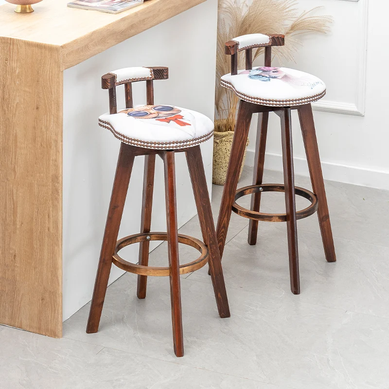 مقاعد المطبخ كرسي طويل الساق عالية المطبخ البراز جزيرة الحديثة مقاعد للبار الأخضر بار البراز مع مسند الظهر الطعام بار البراز الكراسي #3