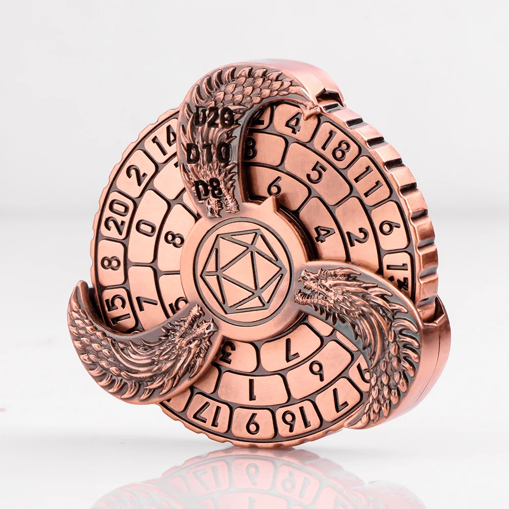 

7 в 1, набор кубиков D&D Fidget Spinner DND, металлическая рулетка, ролевые игры, игральные кости с подарочной коробкой для Dungeon и Dragon
