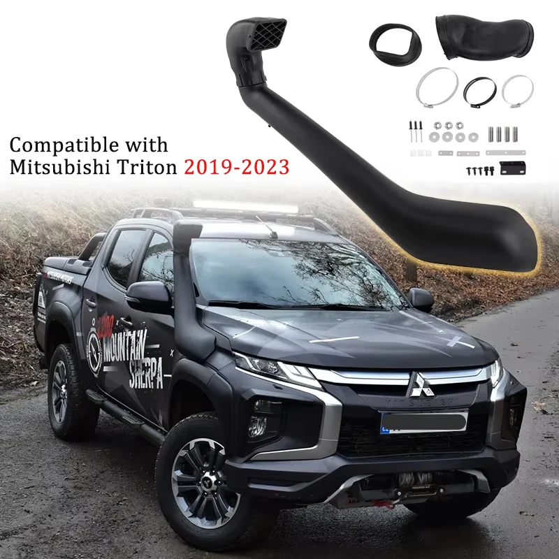 

Black Snorkel Kits Air Intake For Mitsubishi Triton L200 2019 2020 2021 2022 2023 MR 2.4L Diesel Model Car Styling Accessories
