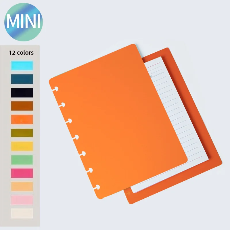 

2pcs Loose-leaf Notebook Mini Replacement Cover Mushroom Hole PP Notebook Album Color Cover Replacement Spare Covers