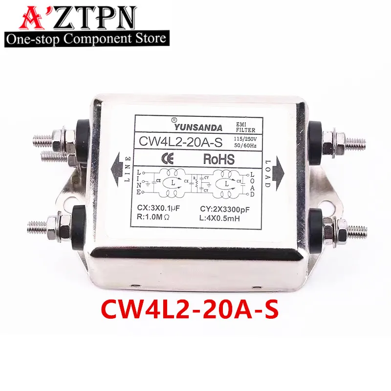 전원 EMI 필터 CW4L2-3A-T/S CW4L2-6A-T/S CW4L2-10A-T/S CW4L2-20A-T/S 단상 AC 115V / 250V 20A 50/60HZ