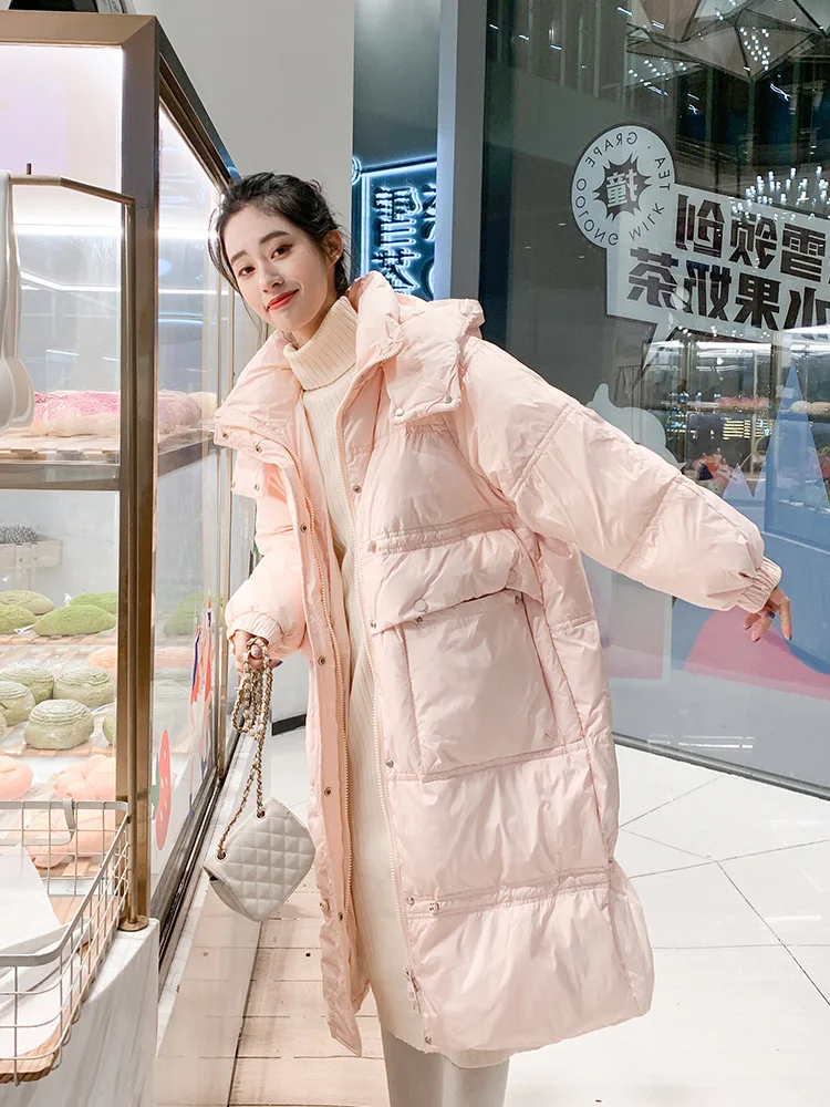 Sudaderas con capucha de plumón de pato blanco para mujer, abrigos cálidos a prueba de viento, abrigos blancos y negros, invierno y otoño, novedad de 2022