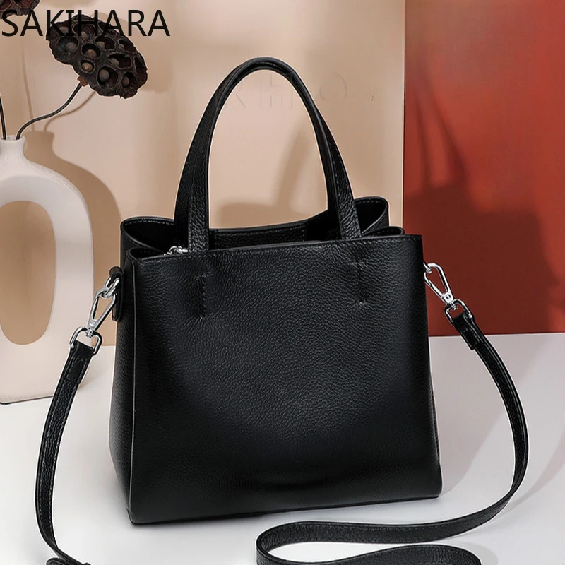 Purses and Handbags New Arrive Large Capacity Solid Color Simple Fashion Vintage PU Leather Temperament Femme Bolsas De Mujer