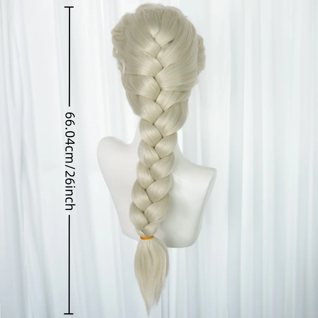 Frozen Light Gold Wave Anime Clothing Accessories Long Hair Princess Hairstyle Women's Adult Heat Resistant Chemical Fiber Cloth