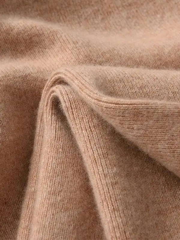 Wijde pijpenbroek van Australische zuivere wol Dames herfst-winter bovenkleding Verlengde rechte gebreide Camere-broek tot op de grond