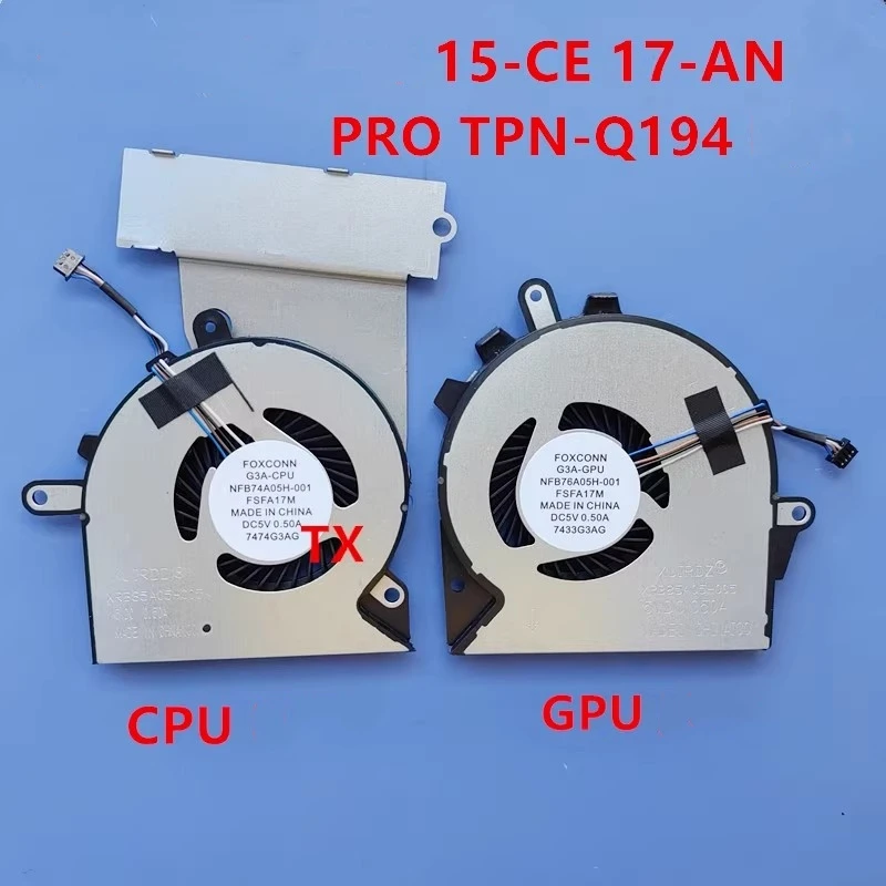 Free shipping, brand new for HP Shadow Elf 3 15-CE PRO TPN-Q194 17-AN fan, laptop fan