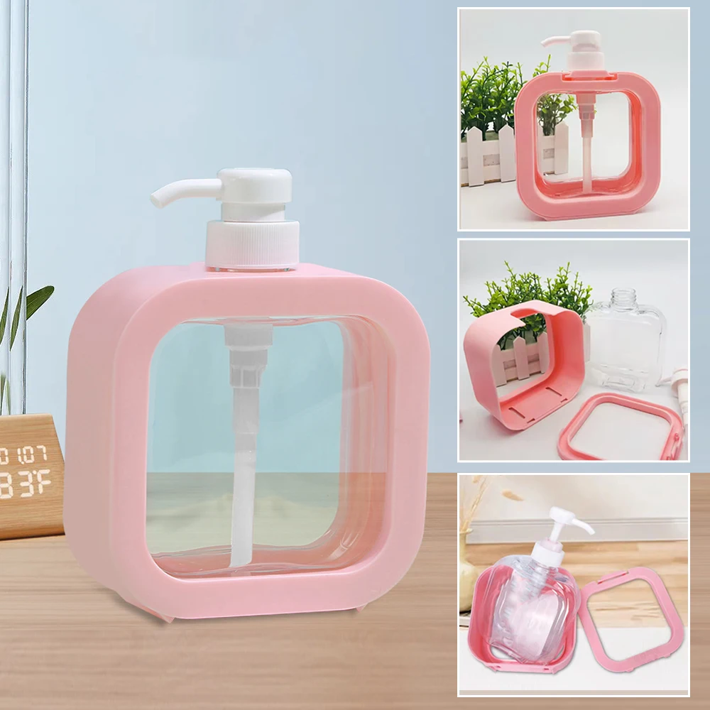 Travel wadah kosmetik kosong kapasitas besar, wadah kosmetik dapat diisi ulang botol Lotion sabun Dispenser Organizer pola huruf saudara