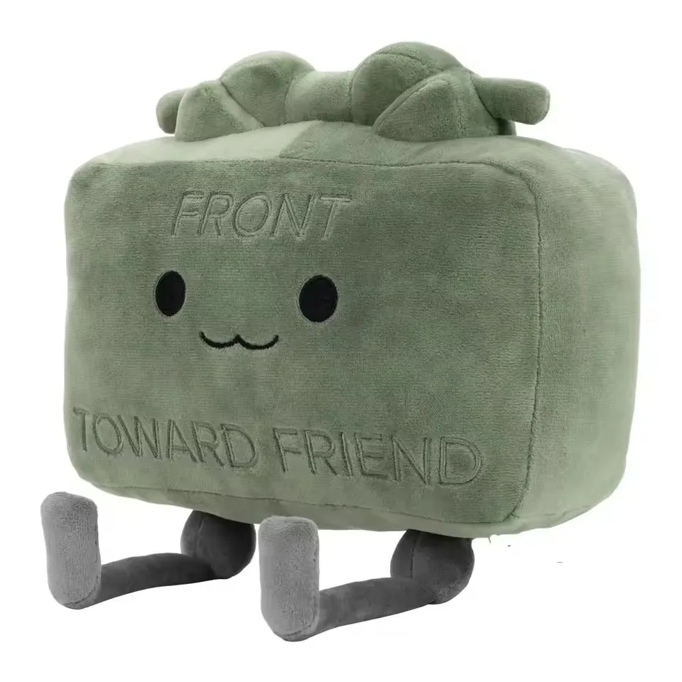 New 20CM Clay the Claymore Plush Doll Kawaii Green Square Doll Pillow Accessories Gift Collection Model For Kid Birthday Gifts