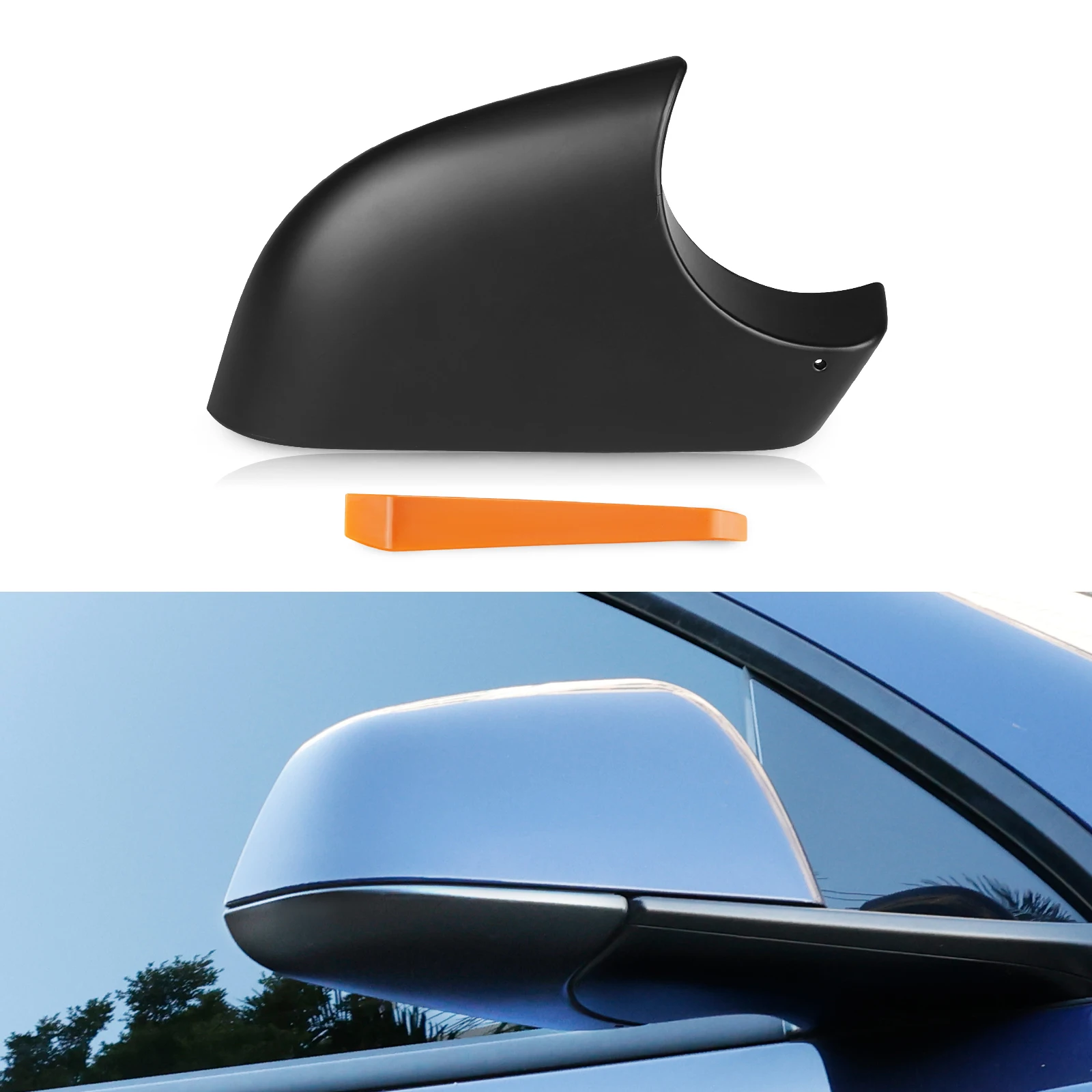 Rearview mirror base cover right Elegant black 8202203 For 2020 2021 2022 Tesla Model Y 8202102 8202202 8202101 8202201 8202203