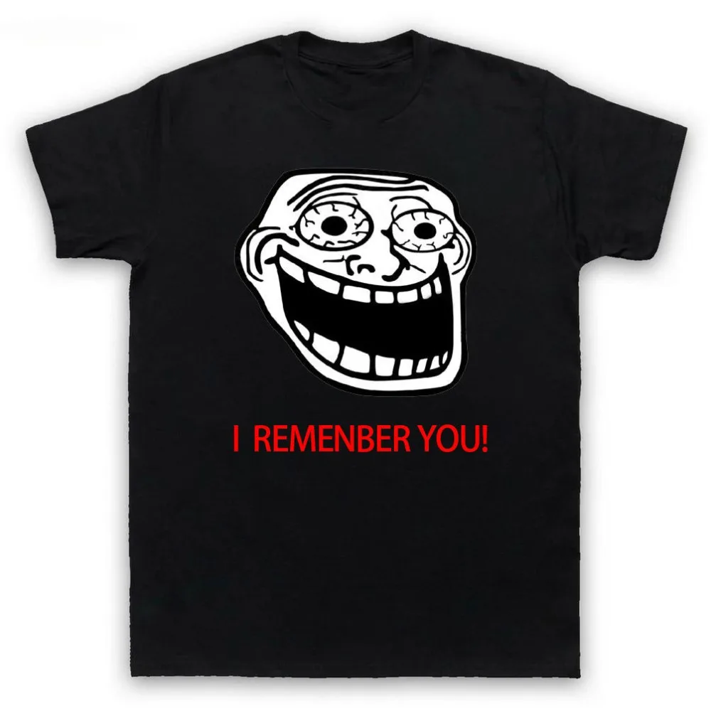 

The 2025 Summer New Trollface Solid-color Printed Dopamine Troll Short-sleeved Parody and Funny Printed T-shirt
