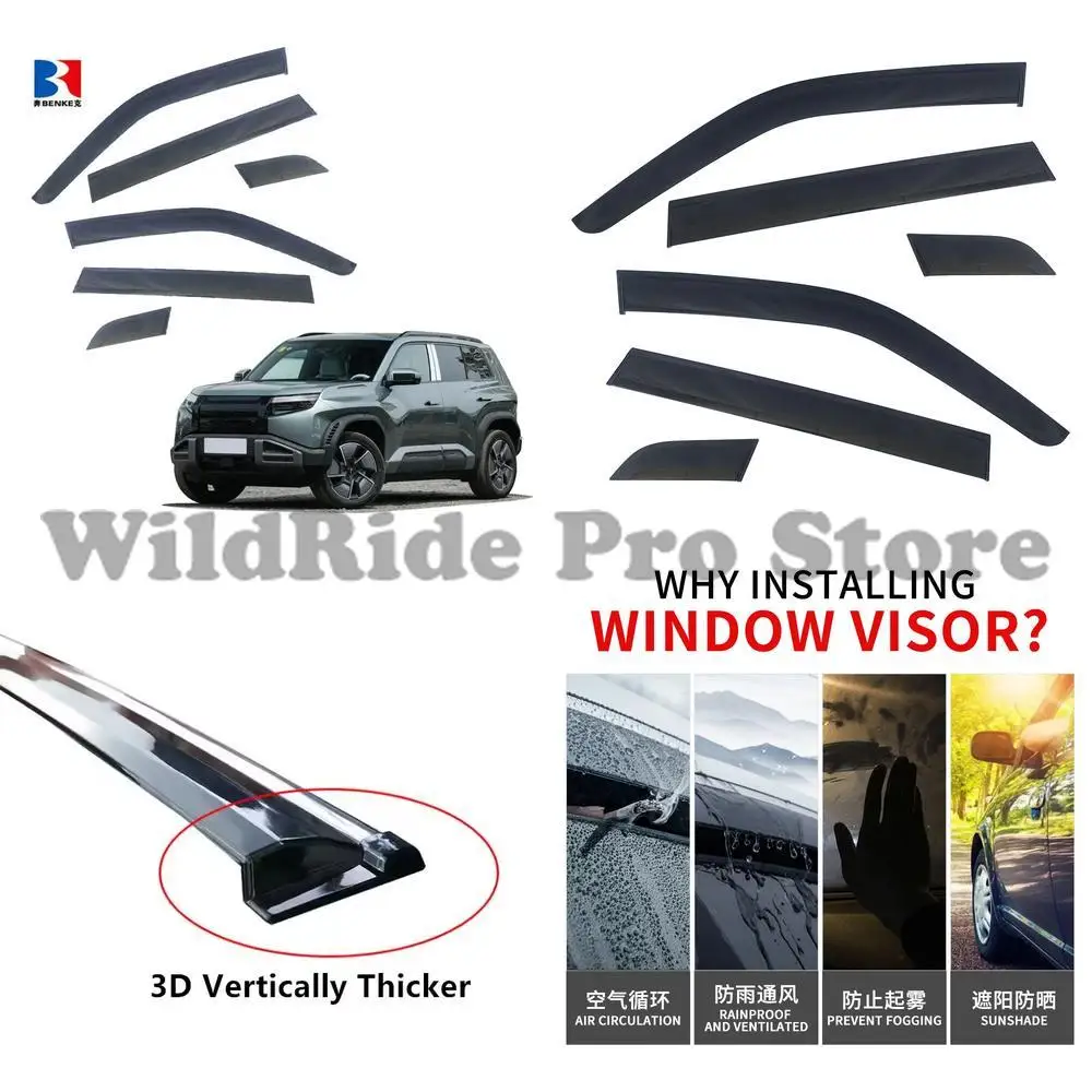 

1 комплект BYD Formula Leopard Super 3 2025 Premium Jet Deflector, солнцезащитный козырек для стеклянного окна