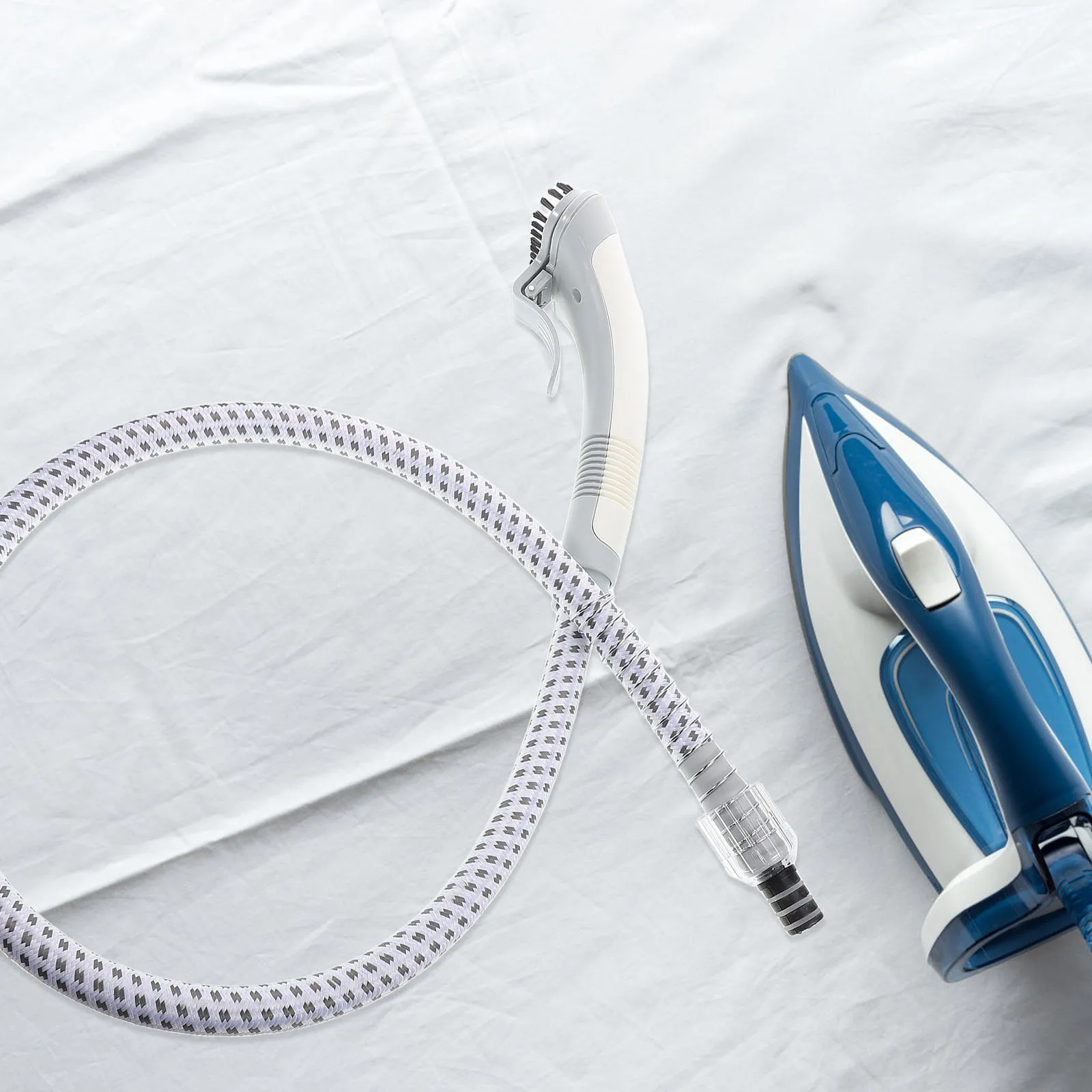 

Garment Steamer Replacement Extension Hose Portable Steam Tube Plastic Metal Head Durable Heat Resistant Efficient Airflow