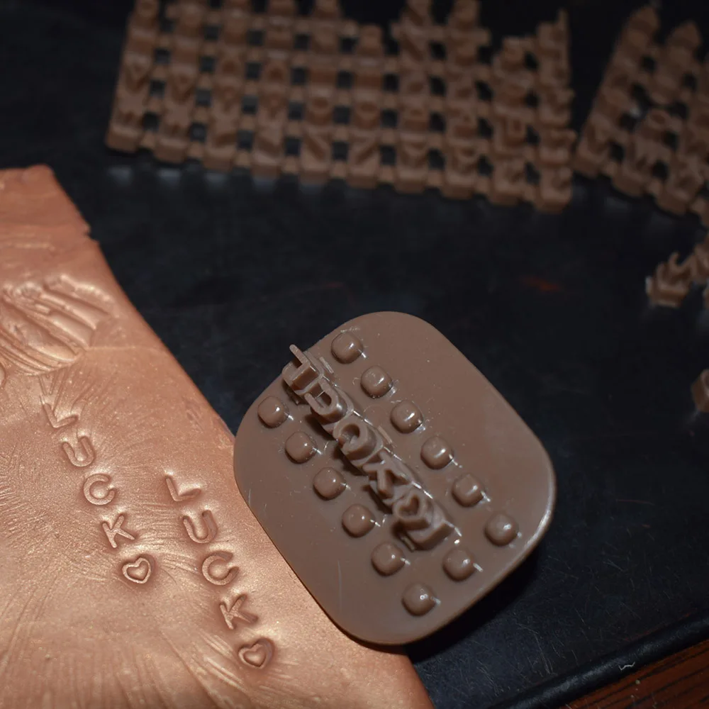 Mini-Ton-Buchstabenstempel, Alphabet-Set für Polymer-Ton, Basteln, Drucken, DIY, Personalisierung, Name, Logo, Marke, Stempeln, Siegelwerkzeug