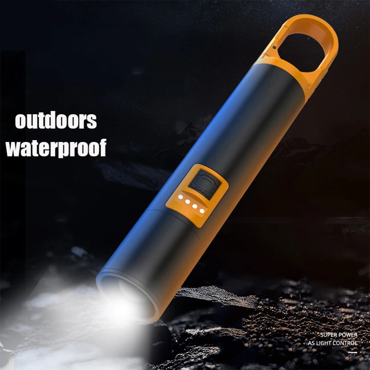 Reswat LED Flashlight Power Ultra Bright Torch 4 Lighting Modes Zoomable Outdoor Camping Bicycle Light 18650 Lithium Battery