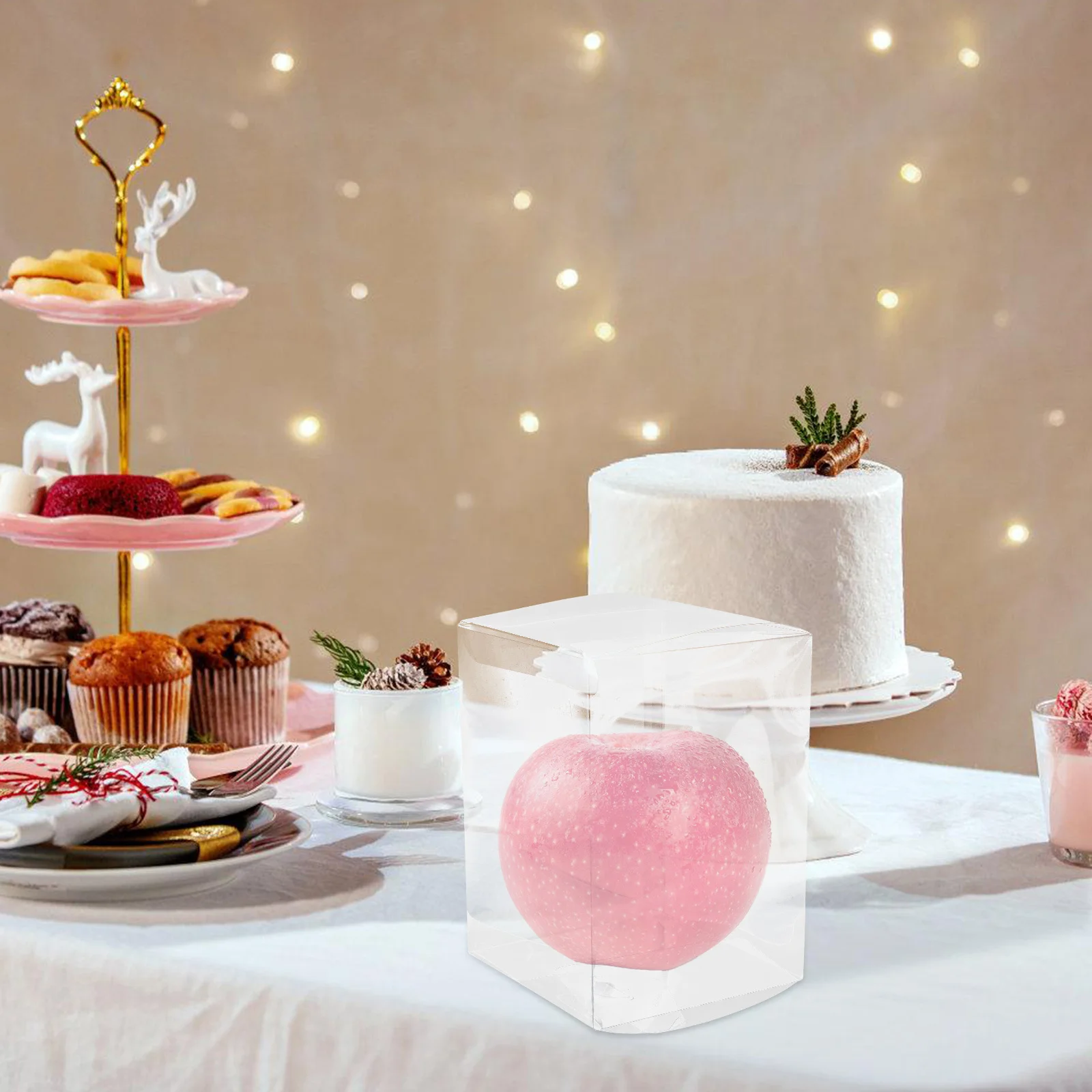 

15 Pcs Small Treat Boxes Clear Candy Plastic Packaging Transparent Favor Wrapping