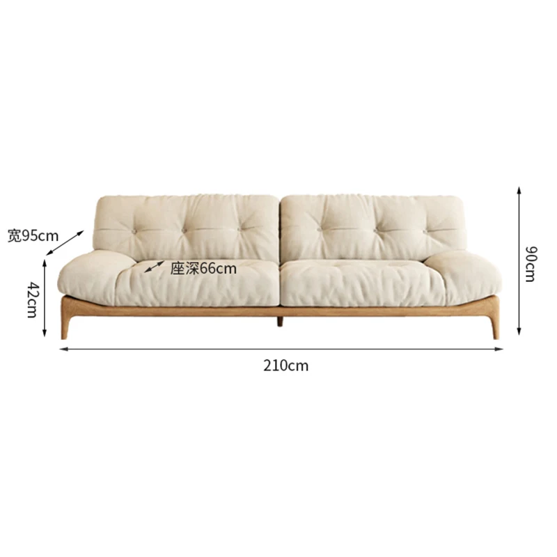 Drewniana minimalistyczna Sofa do przechowywania designerska japońska klasyczna recepcja kanapa Vintage pojedyncza pufa Chambre meble łóżko-zestaw